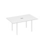 А4 Б2 121 БП (Белый премиум/Белый) Стол для переговоров 160 прямой на каркасе DUE
