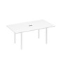 А4 Б2 122 БП (Белый премиум/Белый) Стол 180 прямой для переговоров каркас DUE