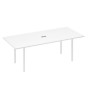 А4 Б2 124 БП (Белый премиум/Белый) Стол переговорный 220 на металлокаркасе DUE