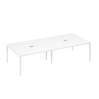 А4 Б2 136-2 БП (Белый премиум/Белый) Стол для переговоров 320 опоры DUE