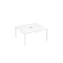А4 Б2 136 БП (Белый премиум/Белый) Стол 160 с опорами DUE для переговоров