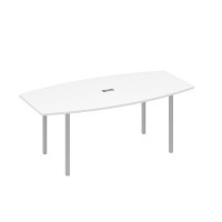 А4 С2 113 БП (Белый премиум/Серый) Стол для переговоров 200 на каркасе DUE