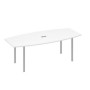 А4 С2 114 БП (Белый премиум/Серый) Стол для переговоров 220 с каркасом DUE