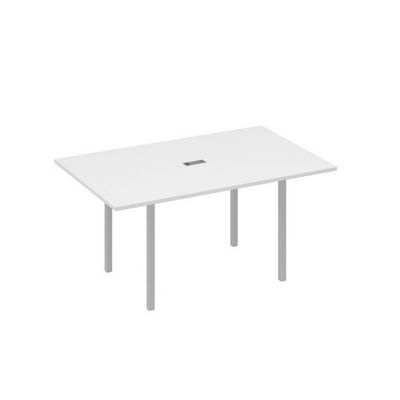 А4 С2 121 БП (Белый премиум/Серый) Стол для переговоров 160 прямой на каркасе DUE