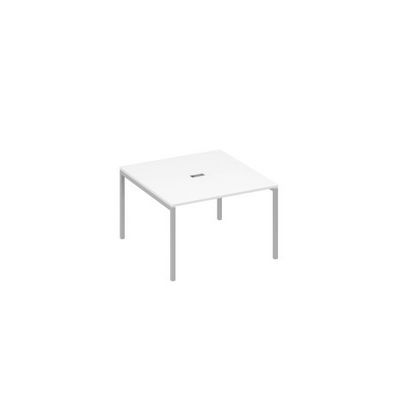 А4 С2 131 БП (Белый премиум/Серый) Стол 120 для переговорный на каркасе DUE