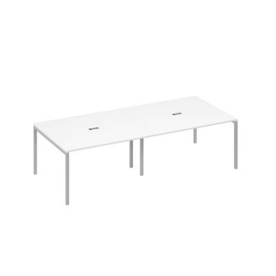 А4 С2 132-2 БП (Белый премиум/Серый) Стол 280 металлокаркас DUE для переговоров