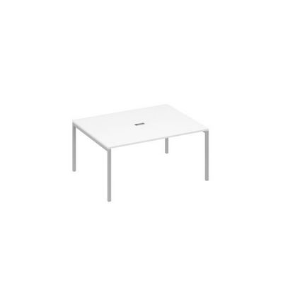 А4 С2 133 БП (Белый премиум/Серый) Стол 160 переговорный с металлокаркасом DUE