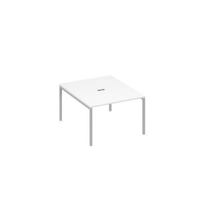 А4 С2 134 БП (Белый премиум/Серый) Стол 120 на металлокаркасе DUE переговорный