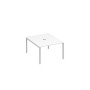А4 С2 134 БП (Белый премиум/Серый) Стол 120 на металлокаркасе DUE переговорный