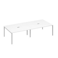 А4 С2 136-2 БП (Белый премиум/Серый) Стол для переговоров 320 опоры DUE