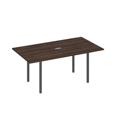 А4 А2 122 ДР (Дуб ристретто/Антрацит) Стол 180 прямой для переговоров каркас DUE