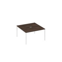 А4 Б2 135 ДР (Дуб ристретто/Белый) Стол 140 на металлокаркасе DUE для переговоров