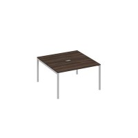 А4 С2 135 ДР (Дуб ристретто/Серый) Стол 140 на металлокаркасе DUE для переговоров