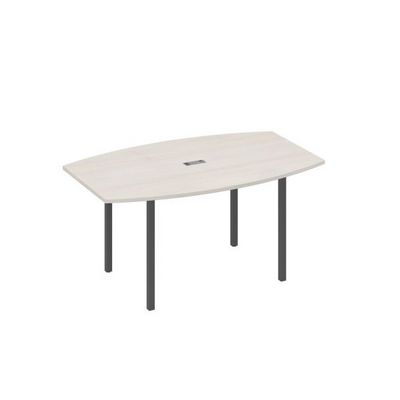 А4 А2 111 ДШ (Дуб шамони/Антрацит) Стол 160 для переговоров на каркасе DUE
