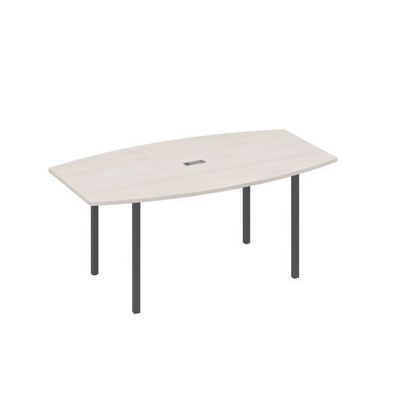 А4 А2 112 ДШ (Дуб шамони/Антрацит) Стол для переговоров 180 опоры DUE