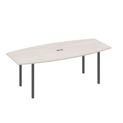 А4 А2 114 ДШ (Дуб шамони/Антрацит) Стол для переговоров 220 с каркасом DUE