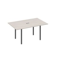 А4 А2 121 ДШ (Дуб шамони/Антрацит) Стол для переговоров 160 прямой на каркасе DUE