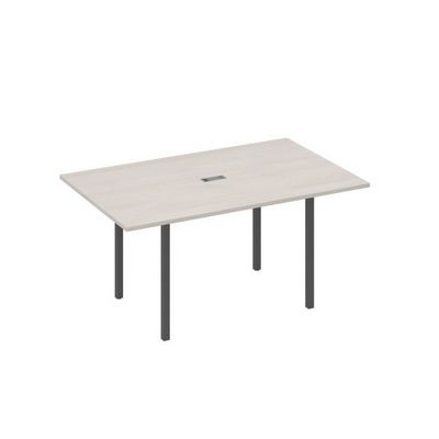 А4 А2 121 ДШ (Дуб шамони/Антрацит) Стол для переговоров 160 прямой на каркасе DUE