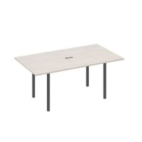 А4 А2 122 ДШ (Дуб шамони/Антрацит) Стол 180 прямой для переговоров каркас DUE