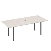 А4 А2 124 ДШ (Дуб шамони/Антрацит) Стол переговорный 220 на металлокаркасе DUE