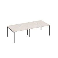 А4 А2 132-2 ДШ (Дуб шамони/Антрацит) Стол 280 металлокаркас DUE для переговоров