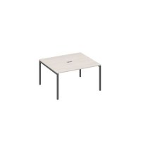 А4 А2 132 ДШ (Дуб шамони/Антрацит) Стол переговорный 140 на металлокаркасе DUE