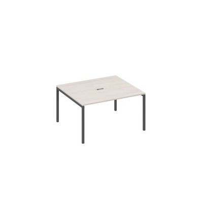 А4 А2 132 ДШ (Дуб шамони/Антрацит) Стол переговорный 140 на металлокаркасе DUE