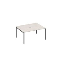 А4 А2 133 ДШ (Дуб шамони/Антрацит) Стол 160 переговорный с металлокаркасом DUE