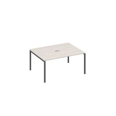 А4 А2 133 ДШ (Дуб шамони/Антрацит) Стол 160 переговорный с металлокаркасом DUE