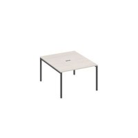 А4 А2 134 ДШ (Дуб шамони/Антрацит) Стол 120 на металлокаркасе DUE переговорный