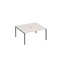 А4 А2 136 ДШ (Дуб шамони/Антрацит) Стол 160 с опорами DUE для переговоров