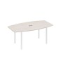 А4 Б2 112 ДШ (Дуб шамони/Белый) Стол для переговоров 180 опоры DUE