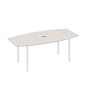 А4 Б2 113 ДШ (Дуб шамони/Белый) Стол для переговоров 200 на каркасе DUE