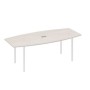 А4 Б2 114 ДШ (Дуб шамони/Белый) Стол для переговоров 220 с каркасом DUE
