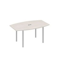 А4 С2 111 ДШ (Дуб шамони/Серый) Стол 160 для переговоров на каркасе DUE
