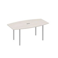 А4 С2 112 ДШ (Дуб шамони/Серый) Стол для переговоров 180 опоры DUE