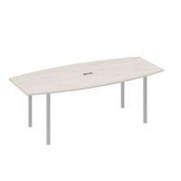 А4 С2 114 ДШ (Дуб шамони/Серый) Стол для переговоров 220 с каркасом DUE