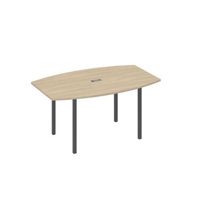 А4 А2 111 ДК (Дуб скандинавский/Антрацит) Стол 160 для переговоров на каркасе DUE