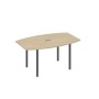 А4 А2 111 ДК (Дуб скандинавский/Антрацит) Стол 160 для переговоров на каркасе DUE