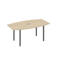 А4 А2 112 ДК (Дуб скандинавский/Антрацит) Стол для переговоров 180 опоры DUE