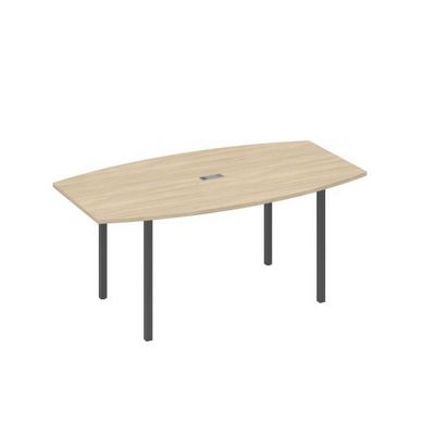 А4 А2 112 ДК (Дуб скандинавский/Антрацит) Стол для переговоров 180 опоры DUE