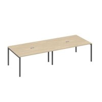 А4 А2 133-2 ДК (Дуб скандинавский/Антрацит) Стол переговорный 320 на металлокаркасе DUE