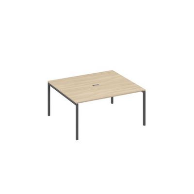 А4 А2 136 ДК (Дуб скандинавский/Антрацит) Стол 160 с опорами DUE для переговоров