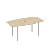 А4 С2 112 ДК (Дуб скандинавский/Серый) Стол для переговоров 180 опоры DUE
