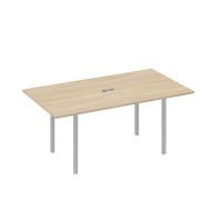 А4 С2 122 ДК (Дуб скандинавский/Серый) Стол 180 прямой для переговоров каркас DUE