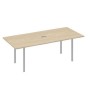 А4 С2 124 ДК (Дуб скандинавский/Серый) Стол переговорный 220 на металлокаркасе DUE