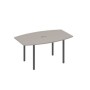 А4 А2 111 МП (Мокко премиум/Антрацит) Стол 160 для переговоров на каркасе DUE