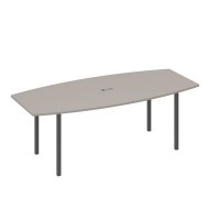 А4 А2 114 МП (Мокко премиум/Антрацит) Стол для переговоров 220 с каркасом DUE
