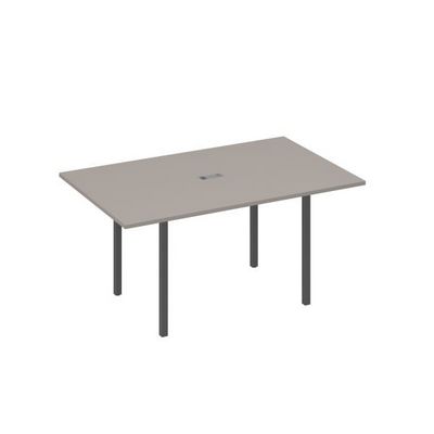 А4 А2 121 МП (Мокко премиум/Антрацит) Стол для переговоров 160 прямой на каркасе DUE