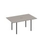 А4 А2 121 МП (Мокко премиум/Антрацит) Стол для переговоров 160 прямой на каркасе DUE